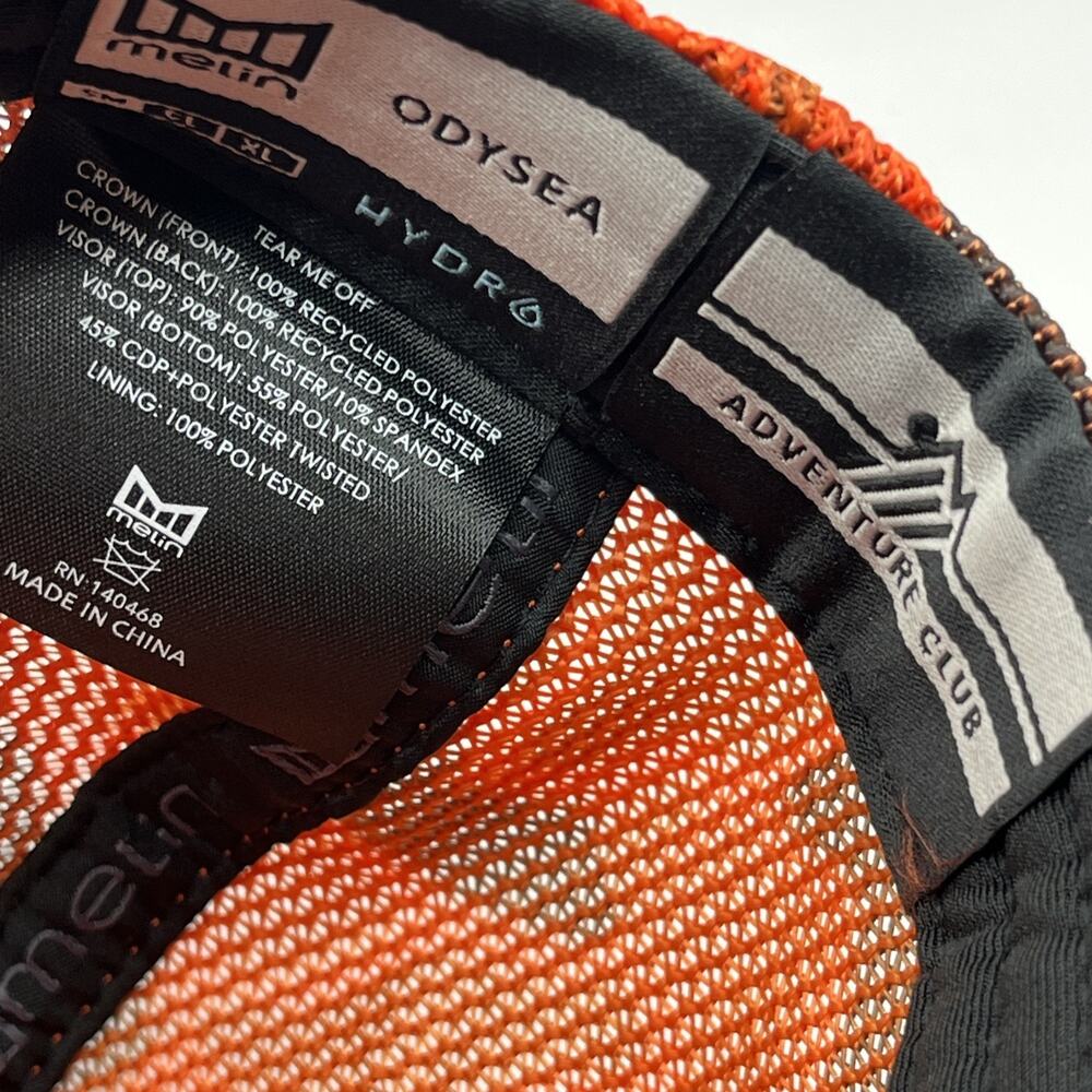 Melin Men's Orange Camo Mesh Snapback Hat - Picture 5 of 9